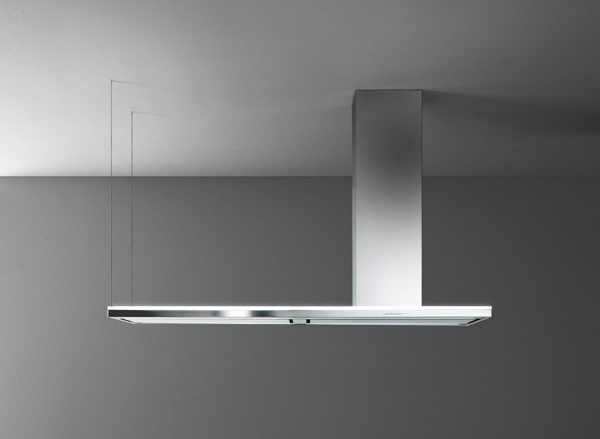 Falmec Lumen IS Inselhaube, rechts, 175cm breit, 800 m³/h, elektronische Schaltung, LED-Beleuchtung, 4 Leistungsstufen, Edelstahl (101684)