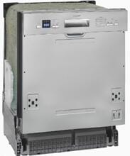 Exquisit EGSP6312-EB-030E Teilintegrierter Geschirrspüler, 60 cm breit, 12 Maßgedecke, AquaStop, Kindersicherung, inox