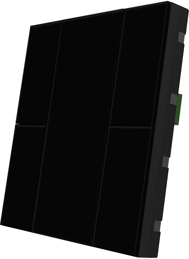 Interra iSwitch+ Raumsteuergerät, KNX, Wandmontage, 4 Tasten, AQI, Plexiglas, schwarz (ITR340-2431)