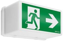 Esylux Einzelbatterie-Notleuchte mit 8 h Notlichtdauer und 21 m Erkennungsweite zur Wand- und Deckenmontage (EN10032677)