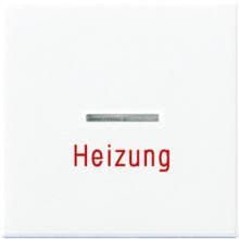 Jung A590HWW Wippe mit Lichtleiter und Aufschrift "Heizung", Alpinweiß