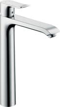 hansgrohe Metris Einhebel-Waschtischarmatur 260 für Aufsatzwaschtische ohne Ablaufgarnitur, Messing, 5 l/min, Chrom (31184000)