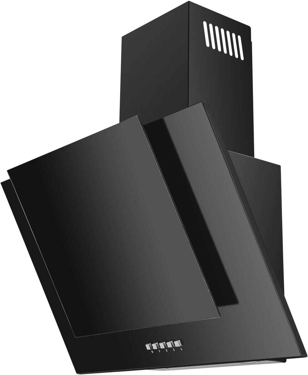 Amica KH 17118-1 S EEK: D Kopffreihaube, 60 cm breit, schwarzer Sicherheitsglasschirm, Abluft-/Umluftbetrieb, LED, schwarz