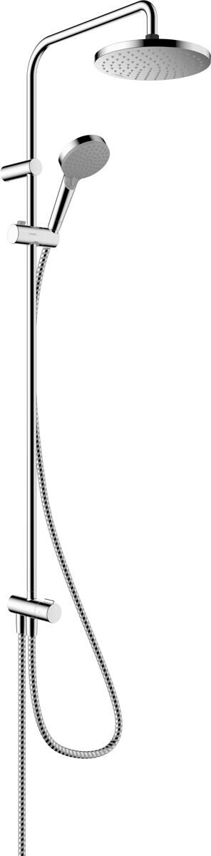 hansgrohe Vernis Blend Duschsystem 200 1 Strahlart wassersparend Reno, Kunststoff, 6,8 l/min, 205mm, chrom (26099000)