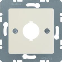 Berker 143102 Zentralplatte für Melde- und Befehlsgerät, Ø 18,8 mm, S.1/B.3/B.7, weiß glänzend