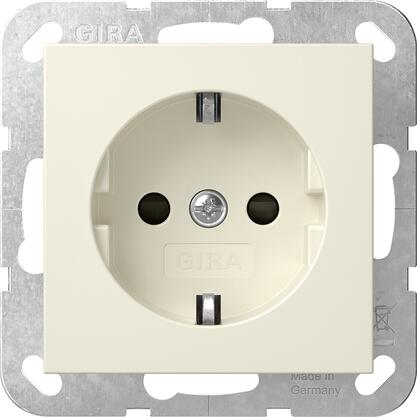 Gira SCHUKO-Steckd. SP PE 6 mm² System 55 Cremeweiß (498101)