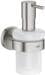 GROHE Essentials Accessoires Seifenspender mit Halter, Glas/Metall