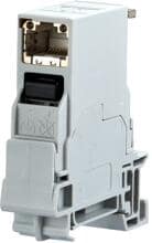 METZ CONNECT E-DAT Industry Tragschiene TS35 + RJ45 Feldbuchseneinsatz Cat.6 Class EA, T568A (1401106113KE)