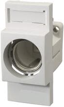 Mersen 00685.110000 D-Sicherungssockel mit Abdeckung, DII, 25A, 1-polig, für Tragschienen (D211511)