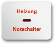 Busch-Jaeger 1789 H-24G Wippe mit Aufdruck und kleiner roter Kalotte, Busch alpha, studioweiß hochglanz (2CKA001751A2375)
