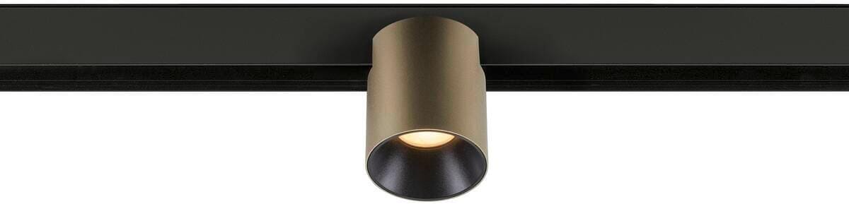 SLV 48V TRACK FIX-IT! Spot für tiefe 48V Aufbauschiene, DALI dimmbar, rund, 3000K, bronze/schwarz (1008964)