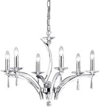 Brumberg STELLA Pendelleuchte inkl. Kette 700 mm, mit Kristallen, E14, 6x40W, chrom glänzend (850566)