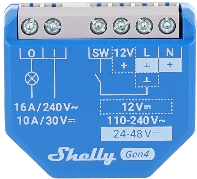 Shelly 1 Gen4 Relais, Schalter, WLAN, Bluetooth, Zigbee, 4er Pack (Shelly_1_Gen4_4er)