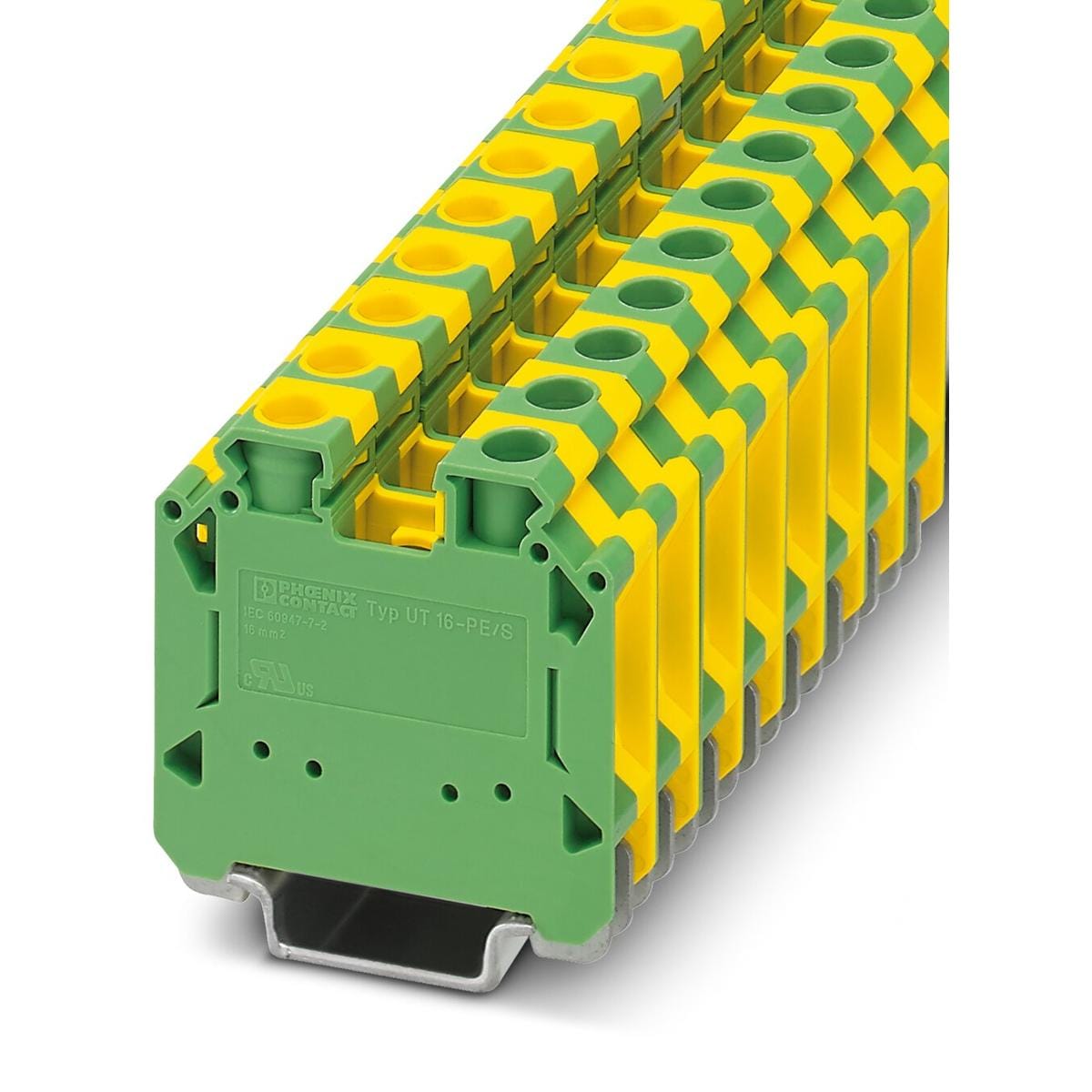 Phoenix Contact Schutzleiter-Reihenklemme - UT 16-PE/S, 1,5-25mm², grün-gelb  (3215915) Elektroshop Wagner