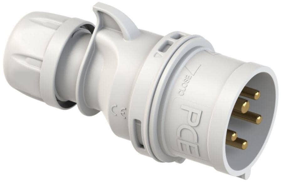 PCE SHARK CEE-Stecker, 16A, 5p, 1h, IP44/IP54, grau (015-1)