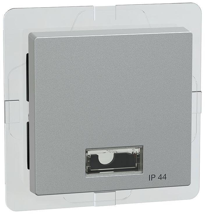 Merten 433760 Wippe mit rechteckigem Symbolfenster, System M, IP44, Aluminium matt