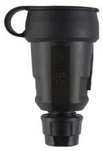 ABL Hightech Kupplung SCHUKO, Elamid, Manschette, IP44, Typ 1580, schwarz (100000080)