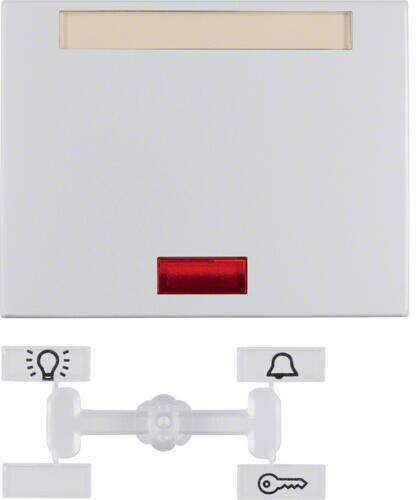 Berker 14157103 Wippe mit 5 beiliegenden Linsen und Beschriftungsfeld, K.5, alu, Aluminium eloxiert