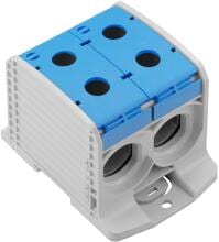 Weidmüller WPD 233 2X300/2X300 BL Potentialverteilerklemme, Schraubanschluss, 300qmm, 520A, 1000V, 4 Anschlüsse, blau (2502910000)