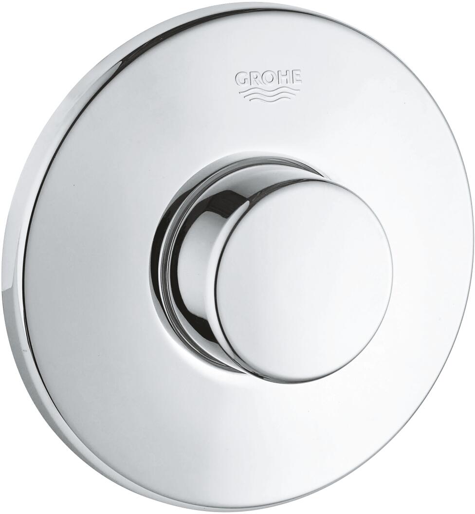 GROHE Pneumatik-Betätigung, Druckknopfbetätigung mit Rosette Ø 100 mm, ohne Abdeckplatte, chrom (37060000)