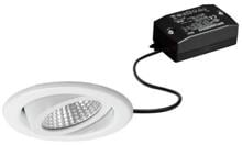 Brumberg BB09 LED-Einbaustrahlerset mit LED-Modul und Konverter für 230 V AC, 6W, 38°, 3.000 K, rund, schwenkbar