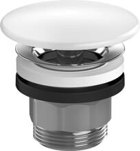 hansgrohe Ablaufgarnitur mit rundem Keramikstopfen, Messing, Weiß, (50110450)