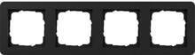 Gira Abdeckrahmen, 4-Fach, Serie E1, Schwarz Matt (0214153)