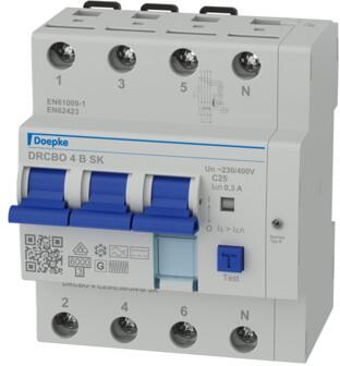 Doepke DRCBO 4 C25/0,30/3N-B SK FI/LS-Kombination, 3-polig+N, 25/0,3 A, C-Charakteristik (09948136)