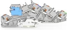 Wago 2205-7641 Installationsetagenklemme mit Drücker 4 mm², mit N-Trennschlitten, NT/L/PE, Push-in CAGE CLAMP®, grau
