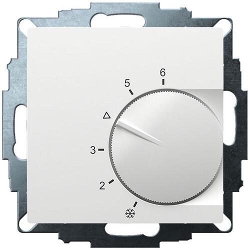 EBERLE UTE 1031-G-55 Raumregler, UP, IP30, 55x55mm, 5-30°C, AC 230V, 1Wechsler, 10A/5A, Aktivweiß glänzend (191873154602)