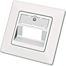 EasyLan Modulaufnahme SL leer +Zentralplatte +Rahmen 2fach RAL9010, weiß (CKVDUSL2R)