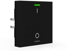 MDT Light 55 KNX Taster, 1-fach, RGBW, Temperatursensor, Schalten, schwarz matt (BE-TAL55T106.B1)
