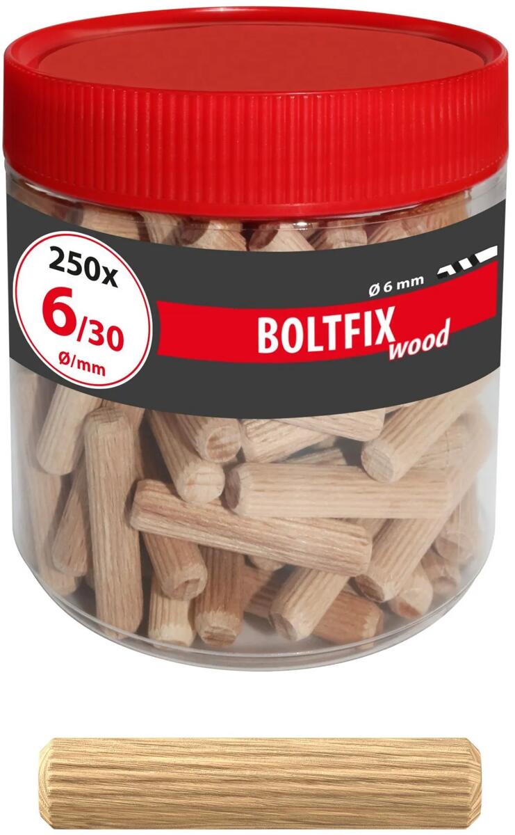 TOX Boltfix wood 6/30 Riffeldübel aus massiver Buche (015200101)