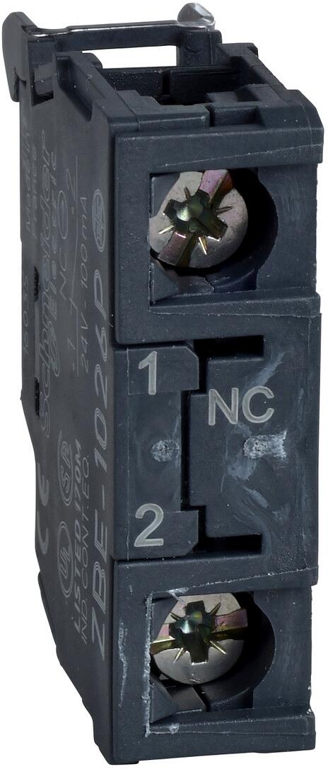 Schneider Electric ZBE1026P Hilfsschalter, Kontaktblock, Harmony XB4 und XB5, 22mm, 30mm, Schraubklemme, vergoldet, 1Ö, staubdicht