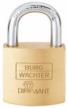 Burg Wächter D 600 60 Diamant Zylinder-Vorhängeschloss, Präzisions-Schließwerk, Messing (17620)