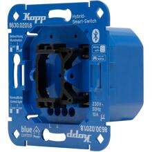 Kopp 863002018 Schalter, 1-Kanal, 2-Draht, Blue-control Hybrid-Smart-Switch, blau, 5 Stück