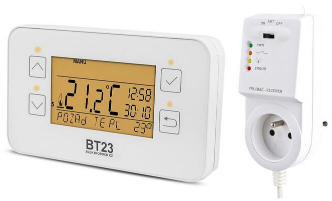 Elektrobock BT23 Funk Raumthermostat, mit Steckdosenempfänger, Weiß