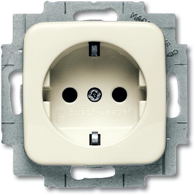 Busch-Jaeger 20 EUCKS-212 SCHUKO Steckdosen-Einsatz Safety+, Busch-Duro 2000 SI, weiß (2CKA002013A4375)
