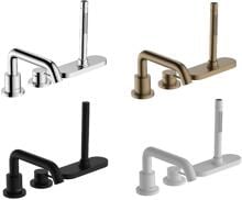 hansgrohe Tecturis S 3-Loch Einhebel-Wannenrandarmatur mit Schlauchbox (sBox), Messing, 20 l/min, mit Rückflussverhinderer