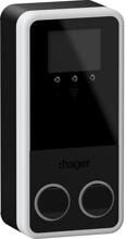 Hager Ladestation XVP222S witty park II 2x22kW mit 2xTyp 2 Ladebuchse, Wandmontage