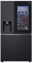 LG GSGE91EVAC Stand Side-by-Side Kombination, 91,3 cm breit, 628 L, NoFrost, Eis-, Crushed Ice & Wasserspender, Wassertank, Essence Black Steel