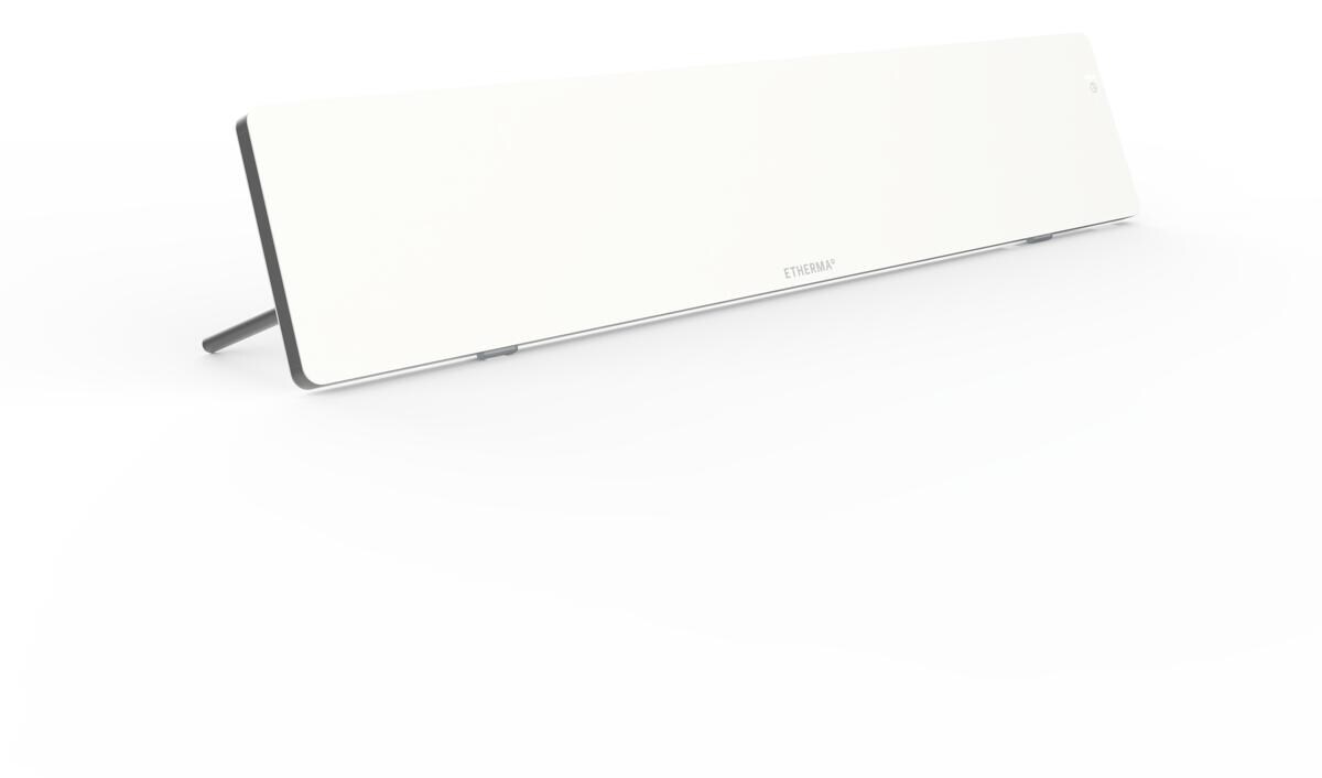 Etherma LAVA-DESK-TOP-50-W Arbeitsplatzheizung auf Schreibtisch, 60x12cm, 50W, Timer, 230V, weiß (46376)