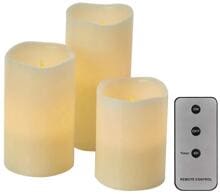 EMOS DCCV07 LED Dekoration, 3x Wachskerze, 3x 3x AAA, Innen, Vintage, Fernbedienung (1550001006)