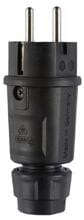ABL Hightech Stecker, SCHUKO, französisch, belgisch, Elamid, IP54, Typ 1520, schwarz (100000064)