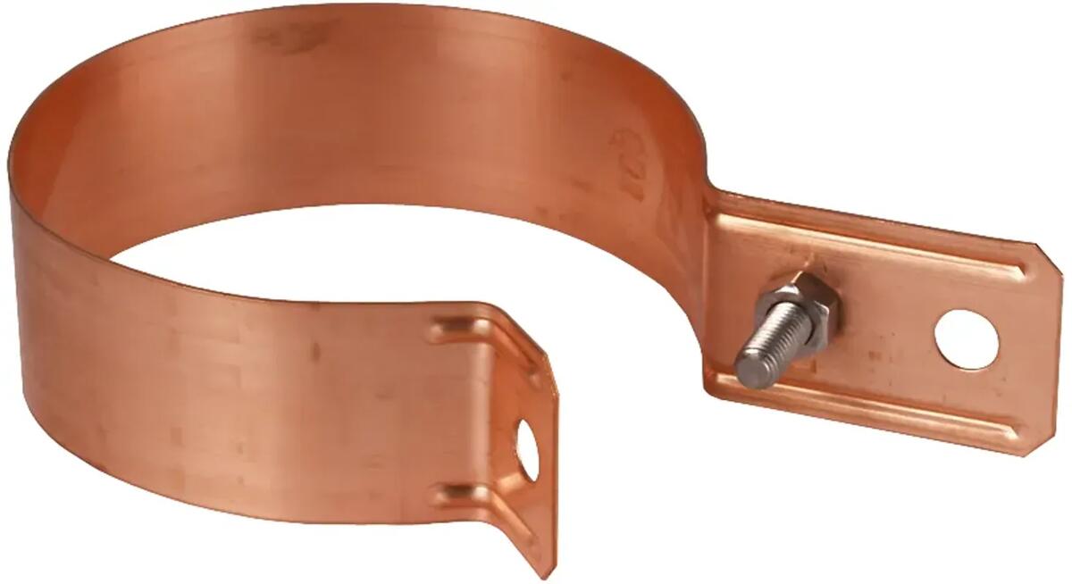 Dehn RRS 120 B11 CU Regenrohrschelle, D 120mm, mit Anschluss-Bohrung D 11mm, Kupfer (420127)