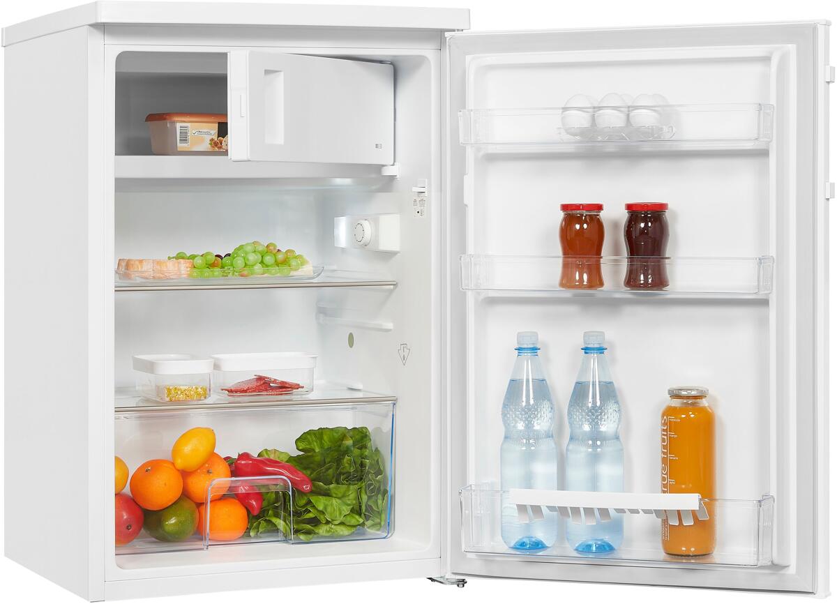 Exquisit KS16-4-H-010E Standkühlschrank, 137 L, 56cm breit, Gefrierfach, weiß