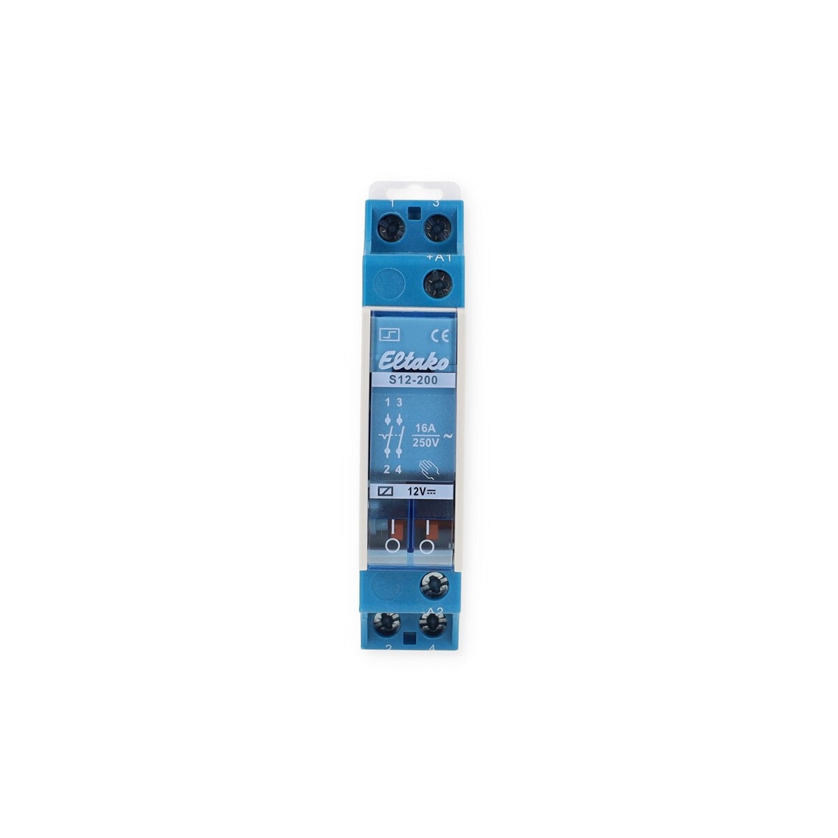 Télérupteur électromagnétique Eltako S12-110-12V – 16A, 12V AC, Pour Rail DIN, Manuel Possible