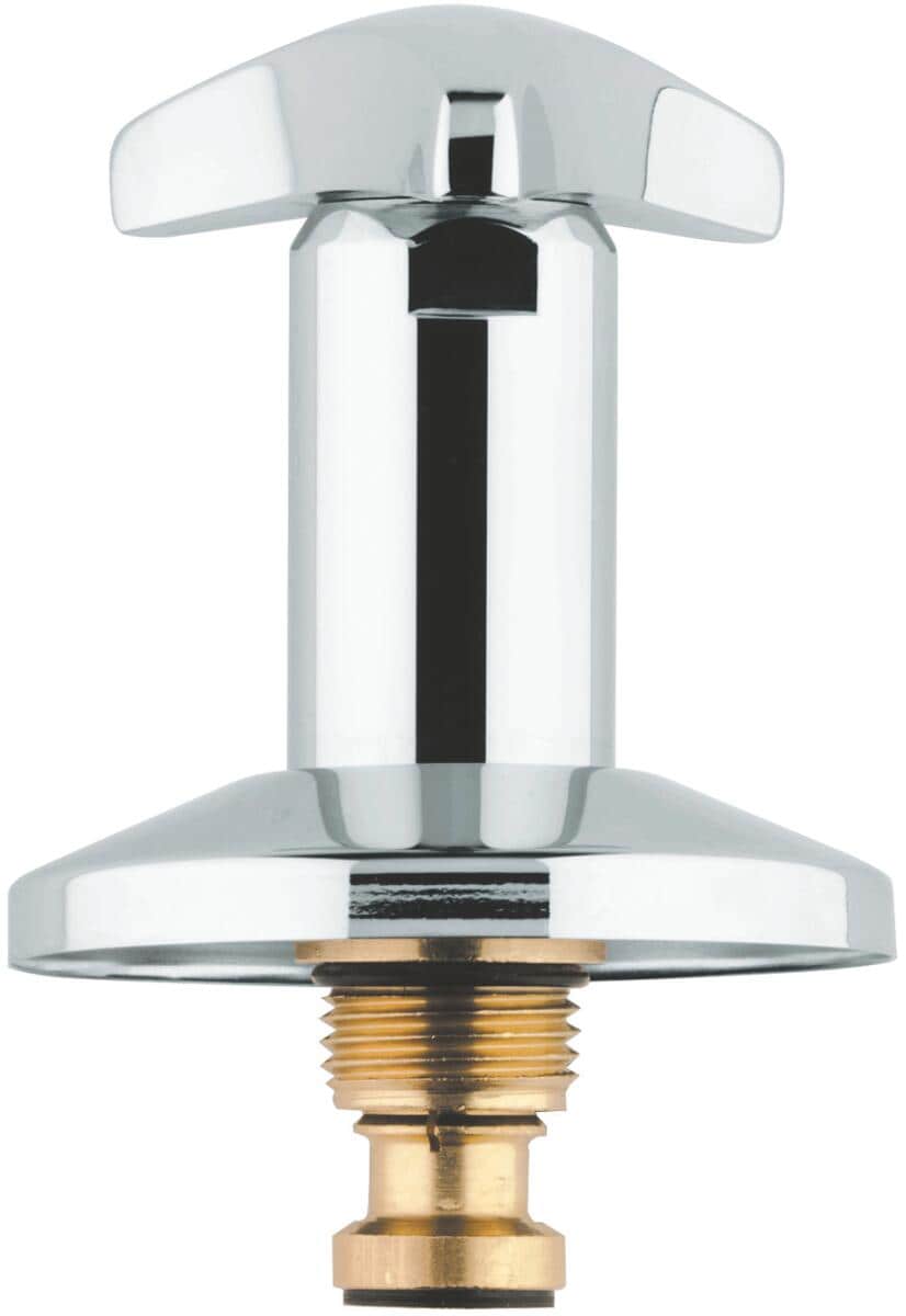 GROHE Oberteil, für UP-Ventile DN 15, Trecorn-Griff, Schubrosette, chrom, Markierung blau (11501000)