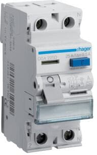 Hager CDA263D Fehlerstromschutzschalter 2 polig 6kA 63A 30mA Typ A