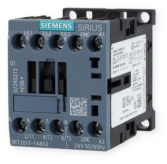 Siemens 3RT20171AB02 Leistungsschütz S00, 5,5kW/400V, 1Ö, AC24V, 50/60Hz